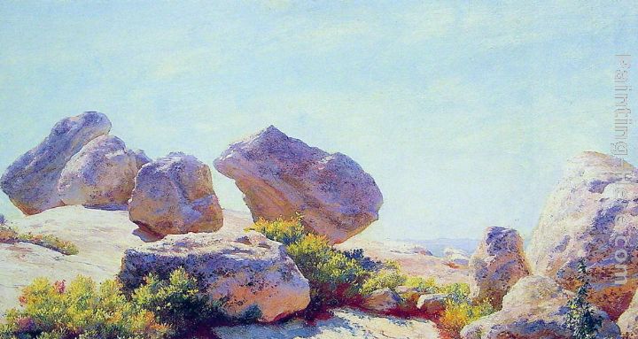 Boulders on Bear Cliff painting - Charles Courtney Curran Boulders on Bear Cliff art painting